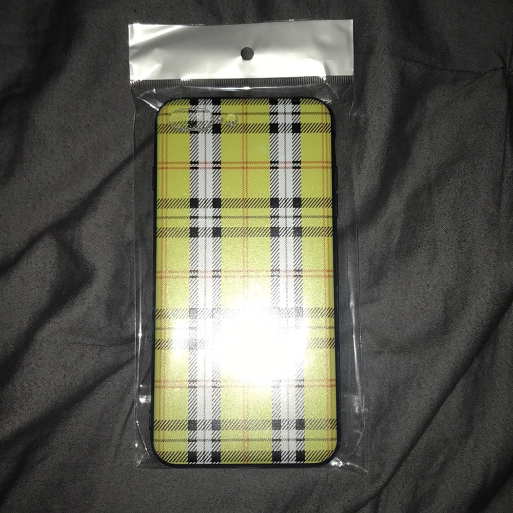 Yellow Plaid phone case for iPhone 7/8 Plus